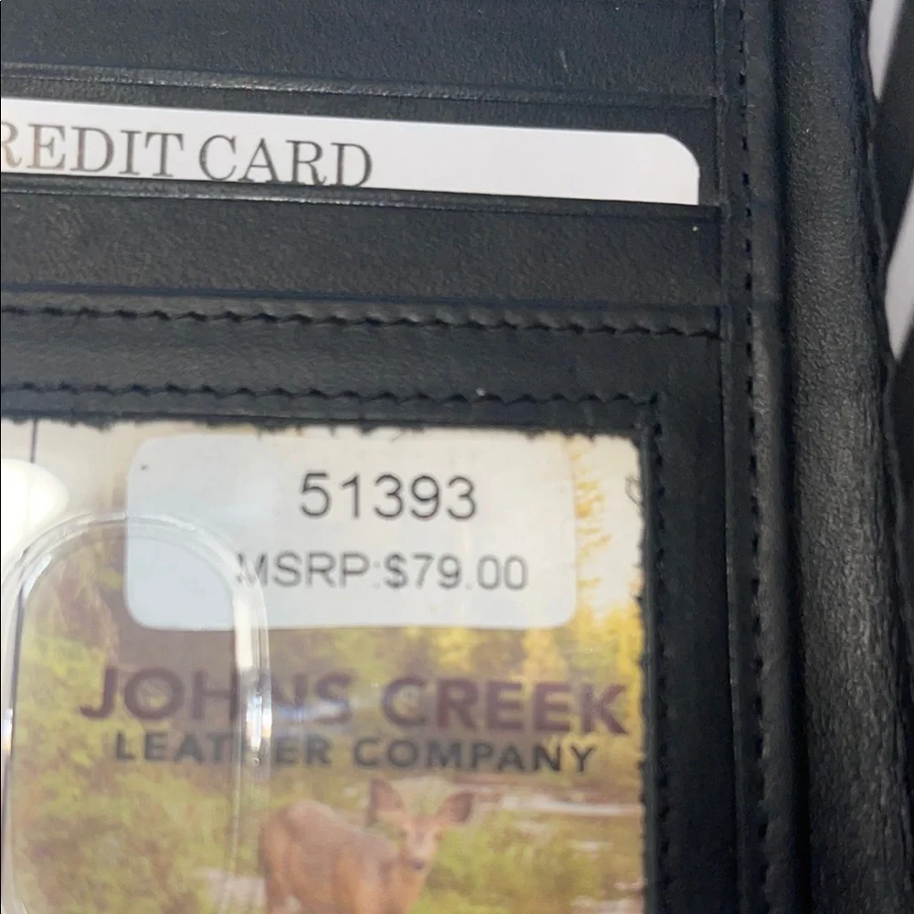 NWT- Black wallet w/Smooth Leather Finish RFID
